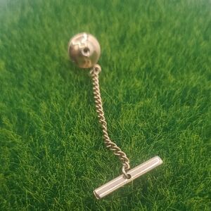 Vintage Gold tone Chain Tie Tack Overflow
